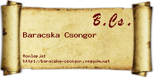 Baracska Csongor névjegykártya