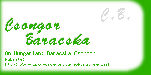 csongor baracska business card